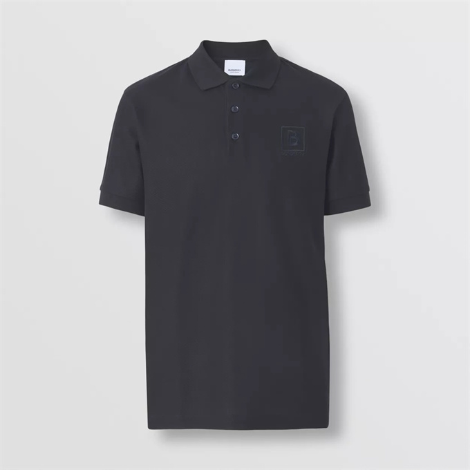 burberry b monogram cotton pique polo shirt